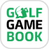 Logo of Golf Game Book with a green silhouette of a golf club and ball on a white background
