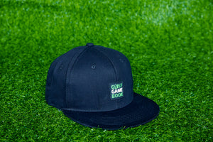 Black cap with green logo